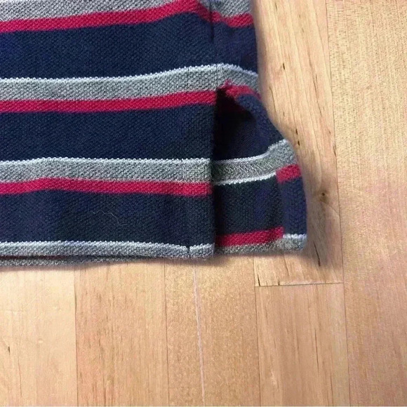 Nautica Navy/Red/Gray Long Sleeve Polo Men’s Size L - Picture 6 of 9